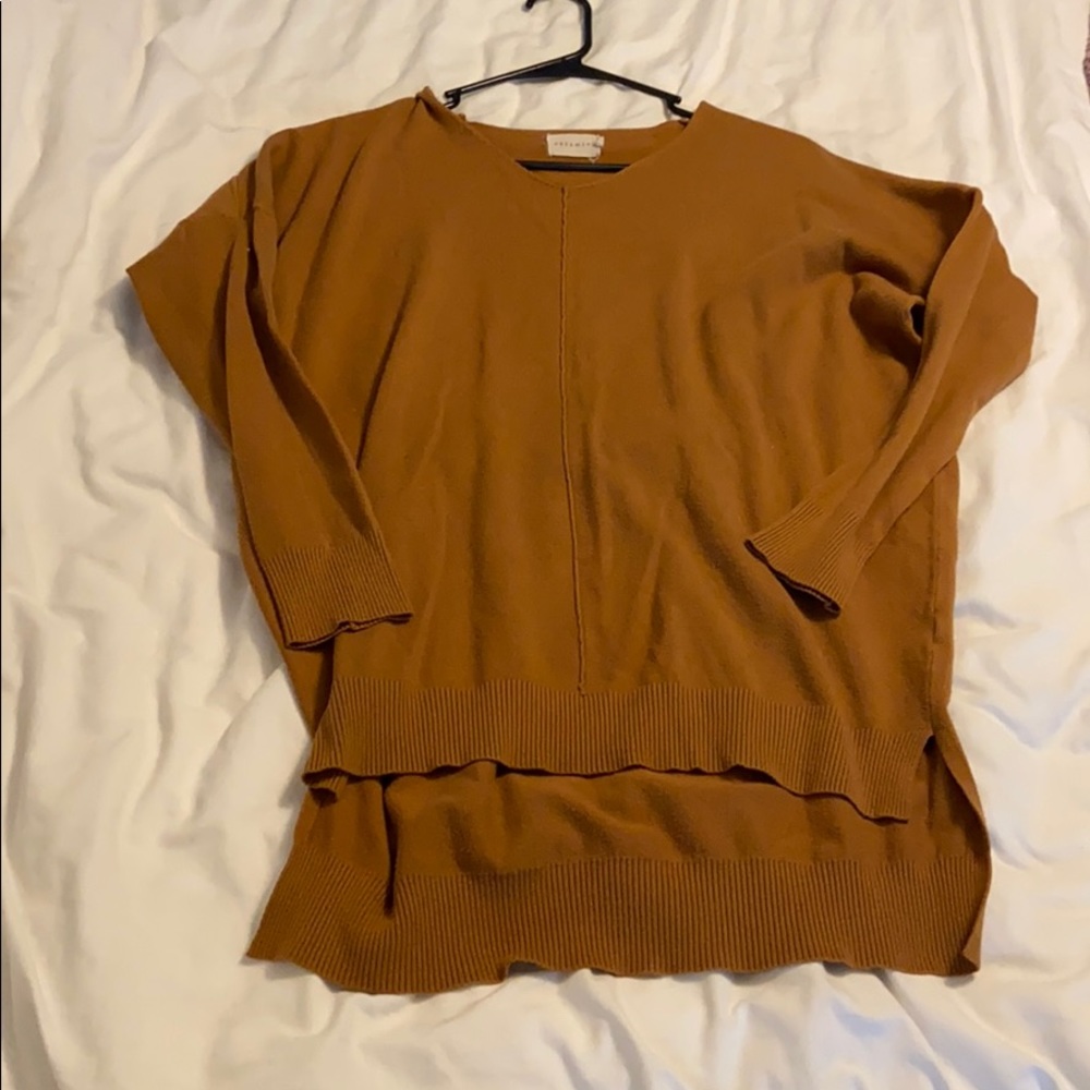 V neck long sleeve sweater